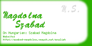 magdolna szabad business card